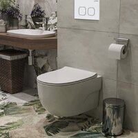Унитаз подвесной Roxen Porto в комплекте с инсталляцией StounFix Dual Fresh 6 в 1 538465 (кнопка: белый глянец) - Изображение №8 — Chaika Market