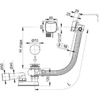 Сифон Alcaplast A564KM1 - Изображение №2 — Chaika Market