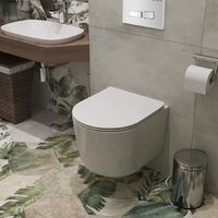 Унитаз подвесной Roxen Simple Compact в комплекте с инсталляцией StounFix Dual Fresh 6 в 1 915792 (кнопка: хром матовый) - Изображение №9 — Chaika Market