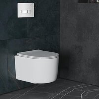 Унитаз подвесной Roxen Simple Compact в комплекте с инсталляцией StounFix Dual Fresh 6 в 1 915792 (кнопка: хром матовый) - Изображение №10 — Chaika Market