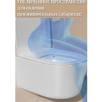 Унитаз подвесной Roxen Simple Compact в комплекте с инсталляцией StounFix Dual Fresh 6 в 1 915792 (кнопка: хром матовый) - Изображение №13 — Chaika Market