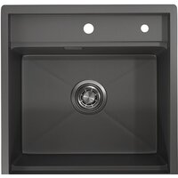 Кухонная мойка Granula KS-5051 (графит матовый) - Изображение №2 — Chaika Market