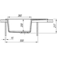 Кухонная мойка ARFEKA ZIA 65 Shadow Grey - Изображение №7 — Chaika Market