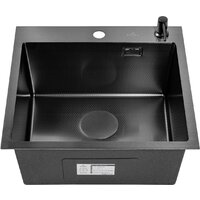 Кухонная мойка Roxen Snake 560220-45-BS PVD графит/текстурная поверхность (с ролл-матом и дозатором) - Изображение №8 — Chaika Market