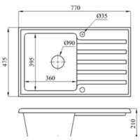 Кухонная мойка БелЭворс Styl L + смеситель W74004-2 + дозатор L405F (черный) - Изображение №8 — Chaika Market