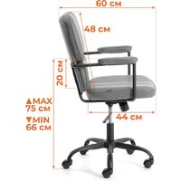 Офисное кресло TetChair Alpha (иск. замша, серый) - Изображение №14 — Chaika Market