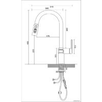 Смеситель Esko K15B LED (черный) - Изображение №3 — Chaika Market