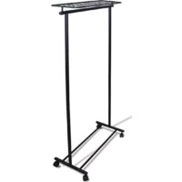 Стойка для одежды Мебелик М 9 на колесах (черный) — Chaika Market