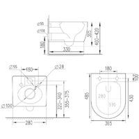 Унитаз подвесной Roxen Antares Tornado в комплекте с инсталляцией StounFix Dual Fresh 6 в 1 968430 (кнопка: сатин) - Изображение №8 — Chaika Market