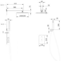 Душевая система  Abber Weiss Insel AF8051B (черный матовый) - Изображение №3 — Chaika Market