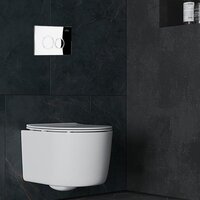 Унитаз подвесной Roxen Simple Compact в комплекте с инсталляцией StounFix Dual Fresh 6 в 1 913681 (кнопка: хром глянец) - Изображение №10 — Chaika Market