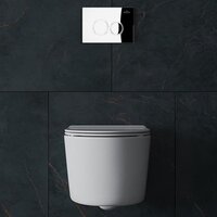 Унитаз подвесной Roxen Simple Compact в комплекте с инсталляцией StounFix Dual Fresh 6 в 1 913681 (кнопка: хром глянец) - Изображение №14 — Chaika Market