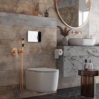 Унитаз подвесной Roxen Simple Compact в комплекте с инсталляцией StounFix Dual Fresh 6 в 1 913681 (кнопка: хром глянец) - Изображение №12 — Chaika Market