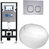 Унитаз подвесной WeltWasser Amberg 506 + Jeckenbach 004 GL-WT + Amberg RD-CR — Chaika Market