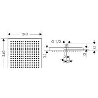 Верхний душ Axor ShowerSolutions 10924000 - Изображение №2 — Chaika Market