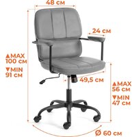 Офисное кресло TetChair Alpha (иск. кожа, коричневый) - Изображение №14 — Chaika Market