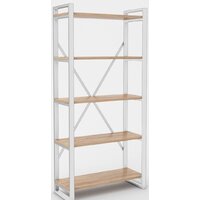 Стеллаж Hype Mebel Стандарт-2 50x200 (белый/дуб галифакс натуральный) — Chaika Market