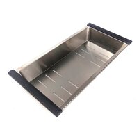 Кухонная мойка Roxen Simple 560220-60 сатин (с коландером и дозатором) - Изображение №9 — Chaika Market