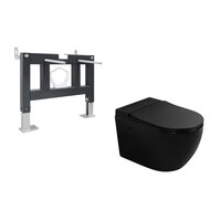 Унитаз подвесной Abber Bequem AC1108PMB-AC0101P (с импульсным смывом) — Chaika Market