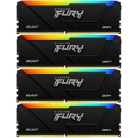 Оперативная память Kingston FURY Beast RGB 4x16ГБ DDR4 3600 МГц KF436C18BB2AK4/64 - Изображение №2 — Chaika Market