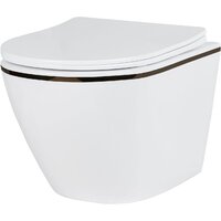 Унитаз подвесной Roxen Antares Black в комплекте с инсталляцией StounFix Dual Fresh 6 в 1 968427 (кнопка: сатин) - Изображение №3 — Chaika Market