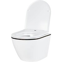 Унитаз подвесной Roxen Antares Black в комплекте с инсталляцией StounFix Dual Fresh 6 в 1 968427 (кнопка: сатин) - Изображение №5 — Chaika Market