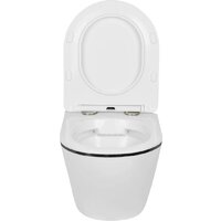 Унитаз подвесной Roxen Antares Black в комплекте с инсталляцией StounFix Dual Fresh 6 в 1 968427 (кнопка: сатин) - Изображение №7 — Chaika Market
