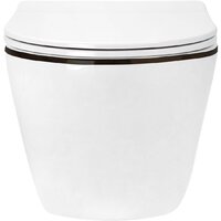 Унитаз подвесной Roxen Antares Black в комплекте с инсталляцией StounFix Dual Fresh 6 в 1 968427 (кнопка: сатин) - Изображение №4 — Chaika Market