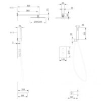 Душевая система  Abber Weiss Insel AF8050W (белый) - Изображение №3 — Chaika Market