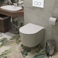 Унитаз подвесной Roxen Simple Compact в комплекте с инсталляцией StounFix Dual Fresh 6 в 1 906789 (кнопка: белый глянец) - Изображение №16 — Chaika Market