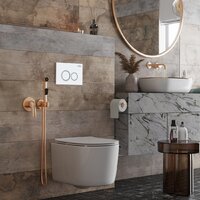 Унитаз подвесной Roxen Simple Compact в комплекте с инсталляцией StounFix Dual Fresh 6 в 1 906789 (кнопка: белый глянец) - Изображение №14 — Chaika Market