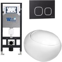 Унитаз подвесной WeltWasser Amberg 506 + Jeckenbach 004 GL-WT + Amberg RD-BL - Изображение №1 — Chaika Market