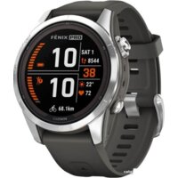 Умные часы Garmin Fenix 7S Pro Solar (серебро/графит) — Chaika Market