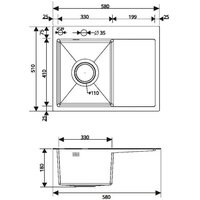 Кухонная мойка РМС MRK-5851BL-L (с дозатором) - Изображение №5 — Chaika Market