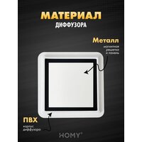 Вентиляционная решетка HOMY AIR квадратный AS125WRT 20x20 (белая) - Изображение №2 — Chaika Market