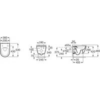 Унитаз подвесной Roca Ona Rimless 530 A346687000 - Изображение №3 — Chaika Market