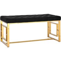 Купить банкетка Stool Group Бруклин (вельвет черный/золото) — Chaika Market Банкетка Stool Group Бруклин (вельвет черный/золото) — Chaika Market