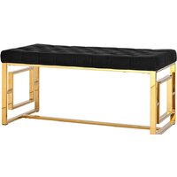 Банкетка Stool Group Бруклин (вельвет черный/золото) - Изображение №3 — Chaika Market