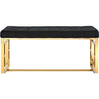 Банкетка Stool Group Бруклин (вельвет черный/золото) - Изображение №2 — Chaika Market