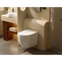 Унитаз подвесной Abber Bequem AC1100T-AC0105-AC0121MB (с кнопкой смыва) - Изображение №6 — Chaika Market