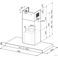 Кухонная вытяжка Faber T-Air KL A90 325.0615.702 - Изображение №5 — Chaika Market