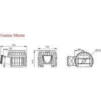 Банная печь Термофор Саяны Мини Carbon ДА - Изображение №3 — Chaika Market