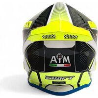 Мотошлем AIM RH855 Fiber Glass Swift RH855S-BYR-M (M, желтый/красный) - Изображение №4 — Chaika Market