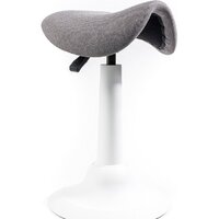 Офисное кресло Chair Meister Saddle (пластик белый/ткань серая) - Изображение №2 — Chaika Market