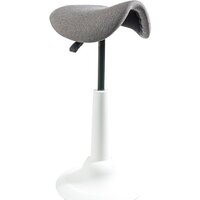 Офисное кресло Chair Meister Saddle (пластик белый/ткань серая) — Chaika Market