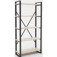 Стеллаж Hype Mebel Стандарт-2 50x170 (черный/древесина белая) — Chaika Market