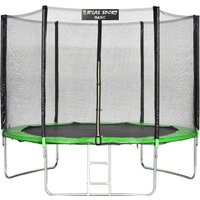 Батут Atlas Sport 312 см - 10ft Basic (с лестницей, внешняя сетка, зеленый) - Изображение №1 — Chaika Market