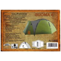 Кемпинговая палатка AVI-Outdoor NordKapp Suoma 4 AV-5896 - Изображение №8 — Chaika Market