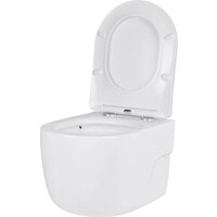Унитаз подвесной Roxen Porto One Rimless 6 в 1 StounFix Dual Fresh 505547 (кнопка: белый глянец) - Изображение №6 — Chaika Market