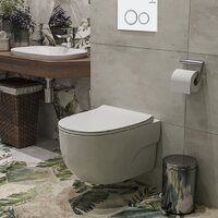 Унитаз подвесной Roxen Porto One Rimless 6 в 1 StounFix Dual Fresh 505547 (кнопка: белый глянец) - Изображение №10 — Chaika Market